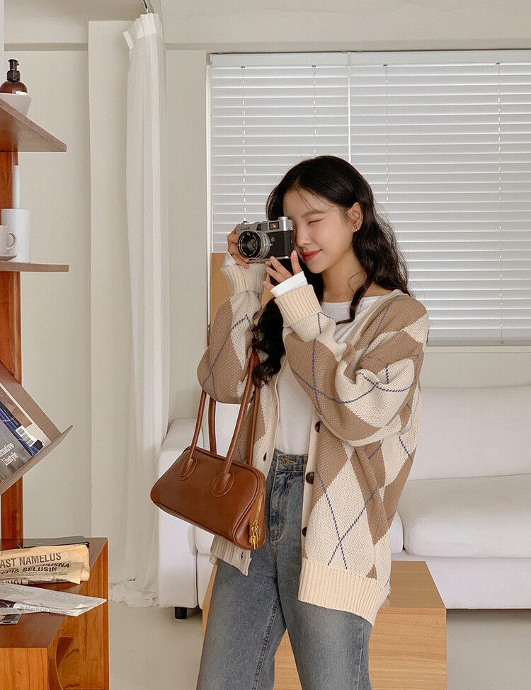 【新品】ロンハーマン ボアロングカーディガン ベージュ ポケット ロングカーディガン（アイボリー/チャコールグレー