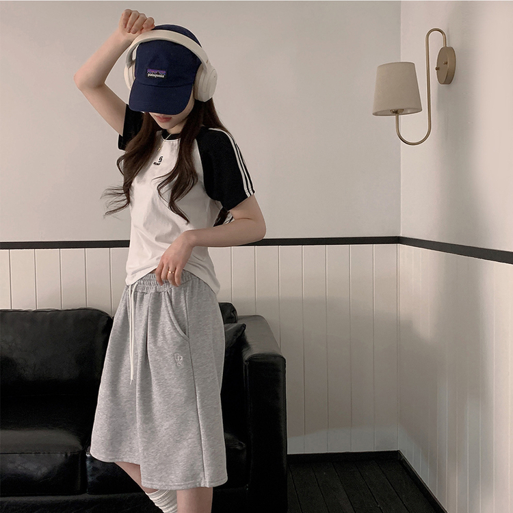 フィットカラーライン半袖Tシャツ WHITE