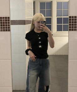 半袖Tシャツ スリスター 半袖Tシャツ BLACK