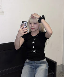 半袖Tシャツ スリスター 半袖Tシャツ BLACK