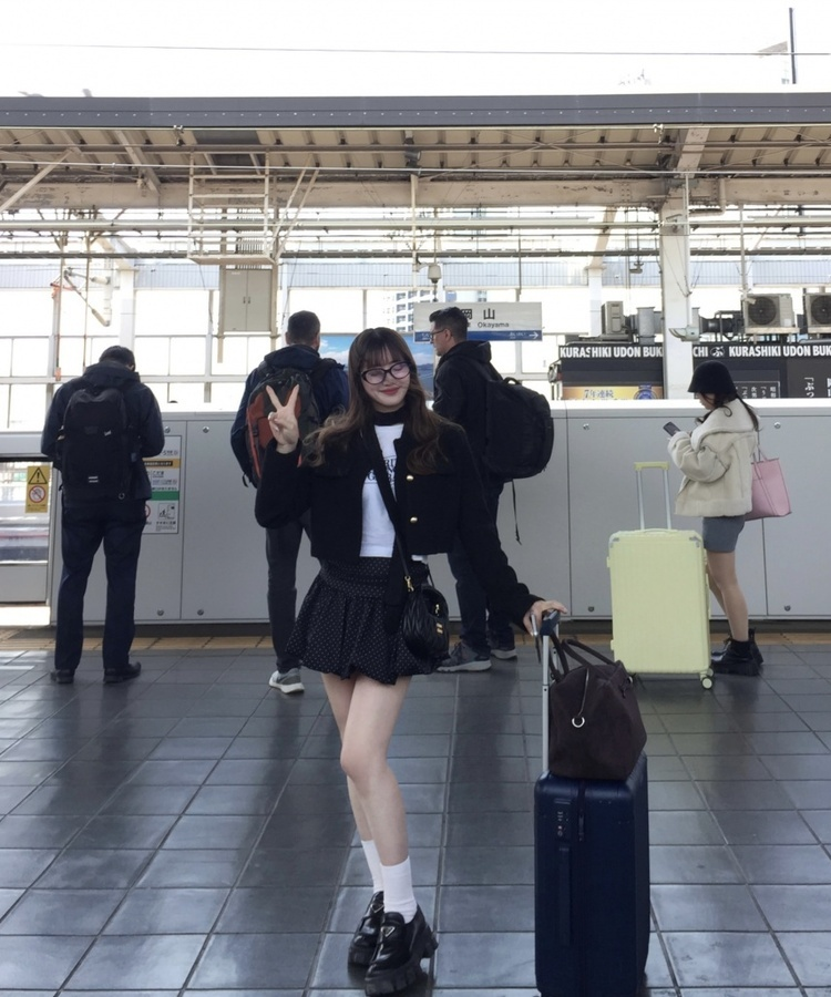 ドットバルーンスカート BLACK