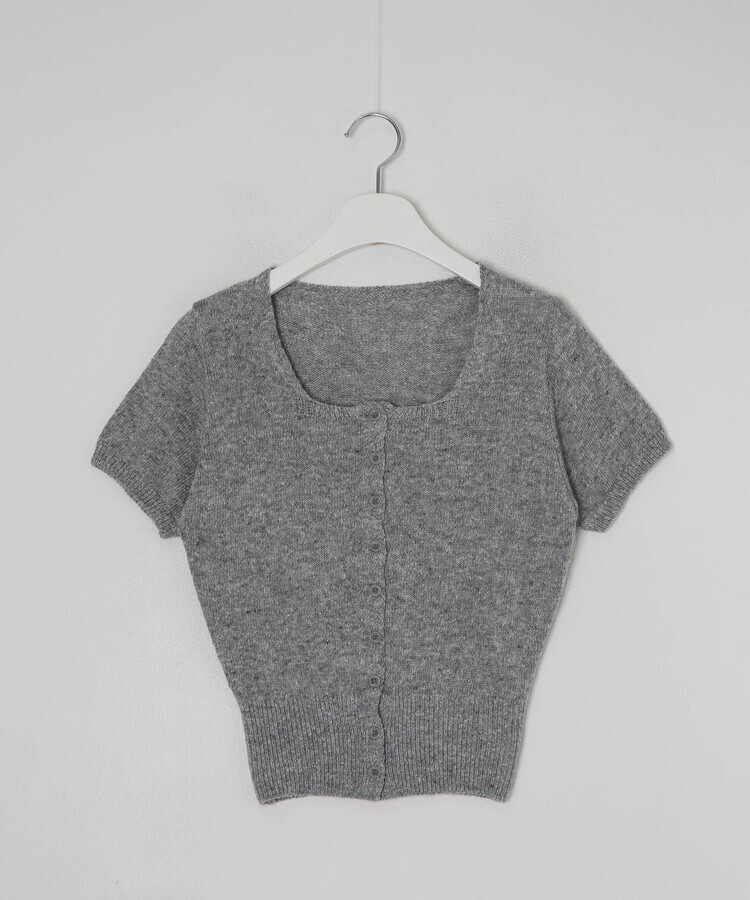 스퀘어넥 니트 가디건