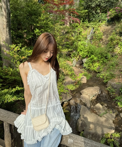 ミニワンピース シェアレースティアードワンピース WHITE