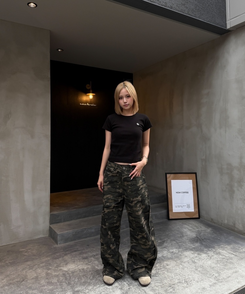 ワイド カモフラージュジップワイドパンツ CAMO
