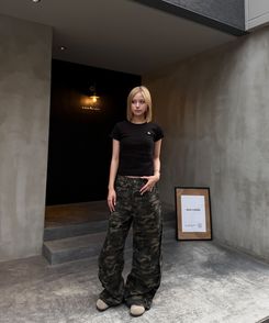 ワイド カモフラージュジップワイドパンツ CAMO