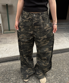 ワイド カモフラージュジップワイドパンツ CAMO