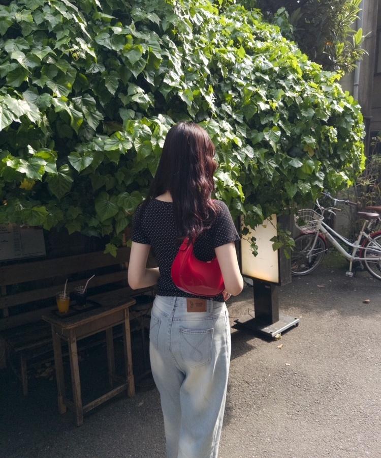ドットボタンTシャツ BLACK