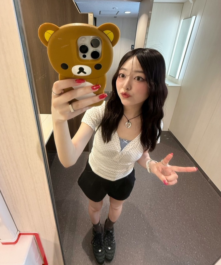 ドットボタンTシャツ IVORY