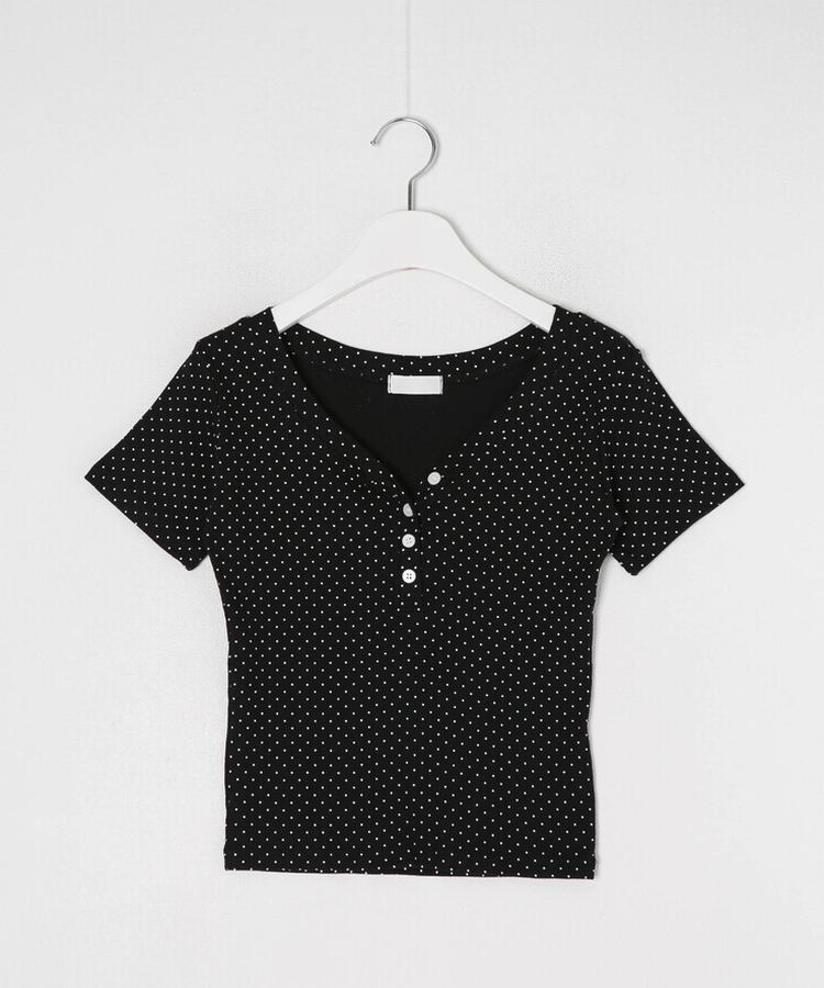 ドットボタンTシャツ