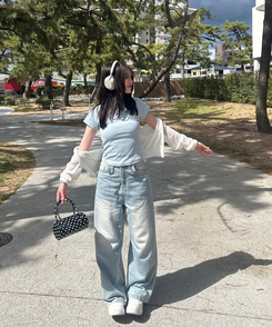 半袖Tシャツ 【単独商品/超特価】-3kg 細見えスリムフィット半袖 Tシャツ SKY BLUE