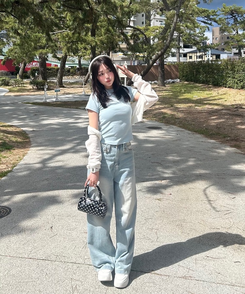 半袖Tシャツ 【単独商品/超特価】-3kg 細見えスリムフィット半袖 Tシャツ SKY BLUE