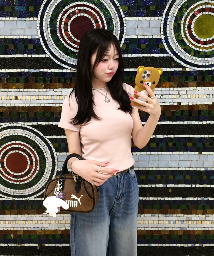 半袖Tシャツ 【単独商品/超特価】-3kg 細見えスリムフィット半袖 Tシャツ PINK