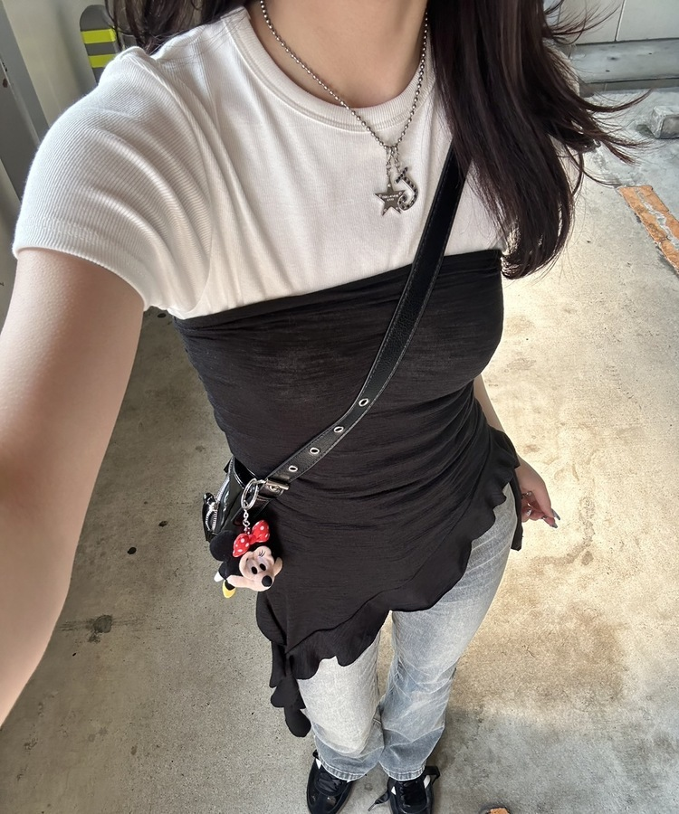 [단독상품/초특가]-3kg 날씬해보이는 슬림핏 반팔 티셔츠 아이보리