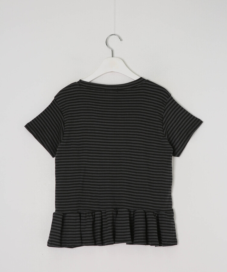 半袖Tシャツ ボーダーフリルTシャツ