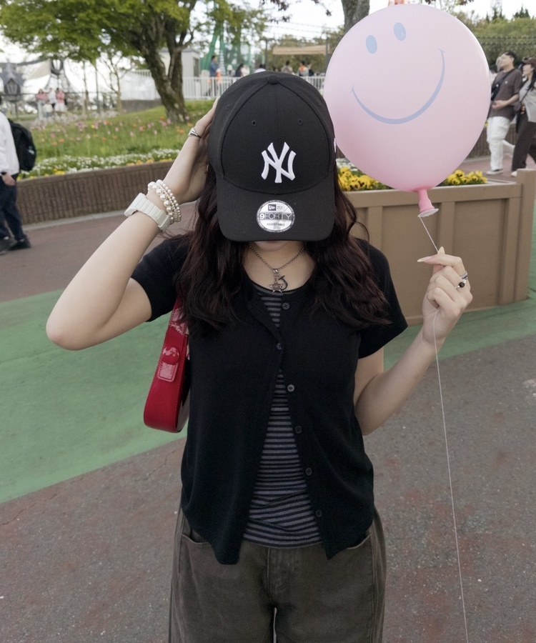 보더반팔 레이어드 가디건 검정