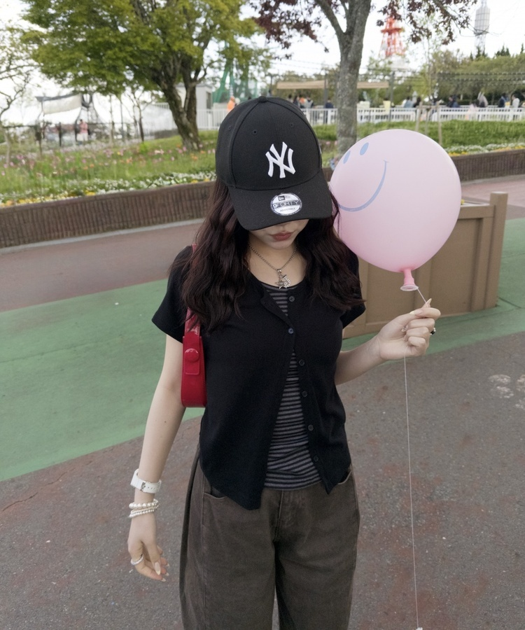 보더반팔 레이어드 가디건 검정