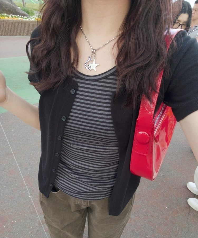 보더반팔 레이어드 가디건 검정