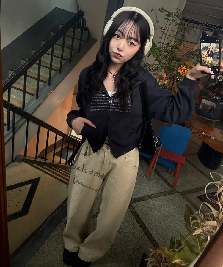 [숏/베이직/롱] 기장선택 스냅 와이드 롱팬츠 (4color) 베이지