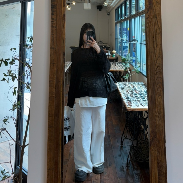 보트넥니트 검정