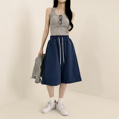 ショートパンツ 5分丈バミューダトレーニングパンツ BLUE