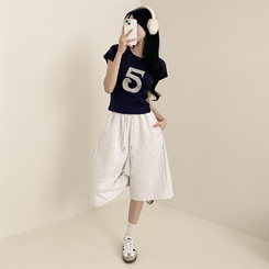 ショートパンツ 5分丈バミューダトレーニングパンツ WHITE OATMEAL