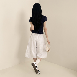 ショートパンツ 5分丈バミューダトレーニングパンツ WHITE OATMEAL