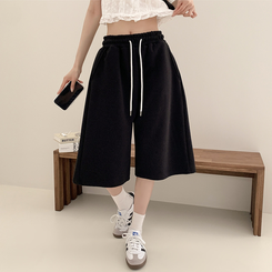 ショートパンツ 5分丈バミューダトレーニングパンツ BLACK
