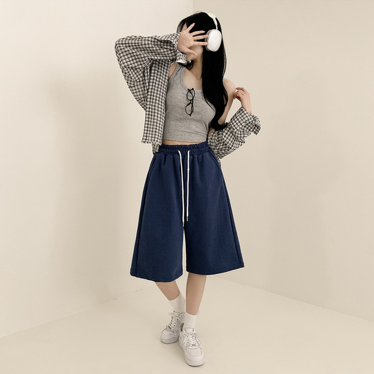 5分丈バミューダトレーニングパンツ BLUE