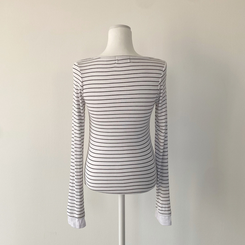 ストライプスリムカーディガン