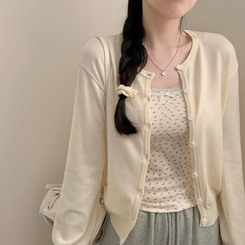 カーディガン デイリーラウンドカーディガン(10color) CREAM