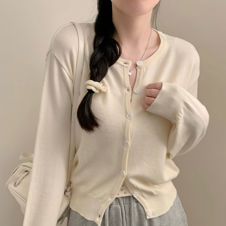 デイリーラウンドカーディガン(10color) CREAM