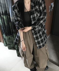 コットンパンツ ストリングカーゴパンツ BEIGE