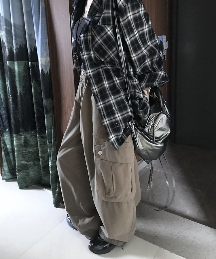 ストリングカーゴパンツ BEIGE