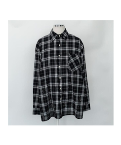 シャツ ペインティングチェックシャツ