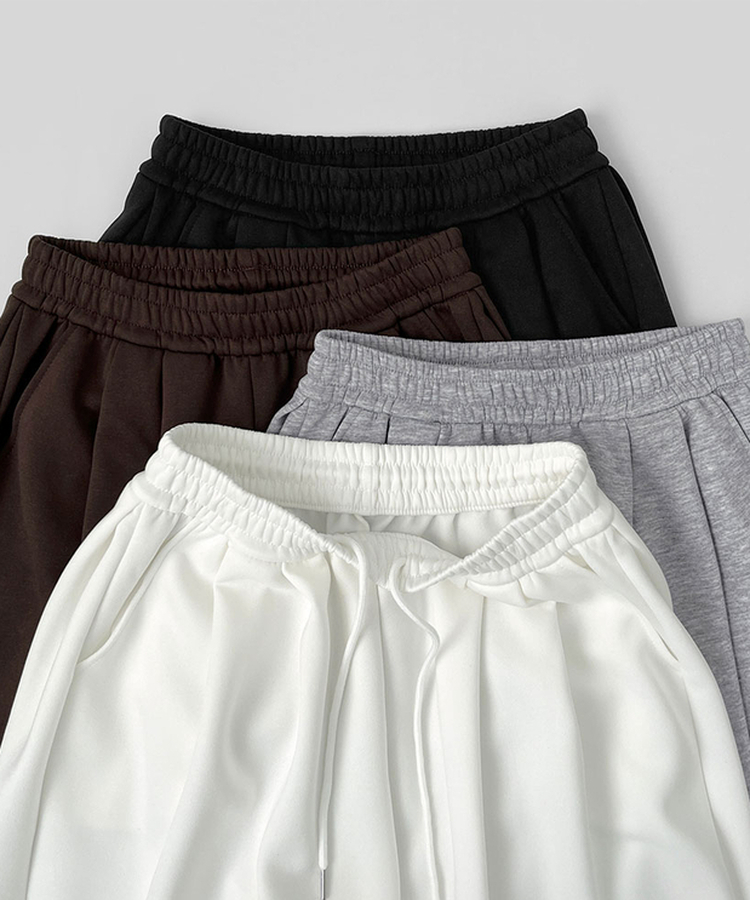 사이드 핀턱 골반 볼륨 업 벌룬 와이드 밴딩 팬츠