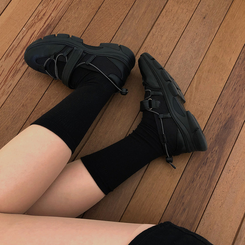 ブーツ 厚底メリージェーンスニーカー BLACK