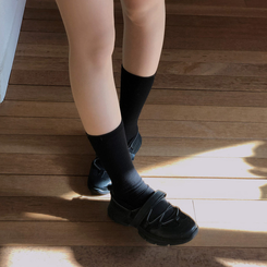 ブーツ 厚底メリージェーンスニーカー BLACK