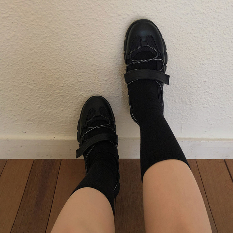 厚底メリージェーンスニーカー BLACK