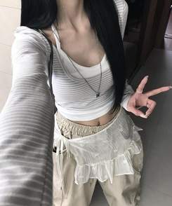 ミニスカート レースレイヤードラップスカート IVORY