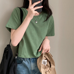 半袖Tシャツ 無地クロップ半袖Tシャツ(10color) MINT