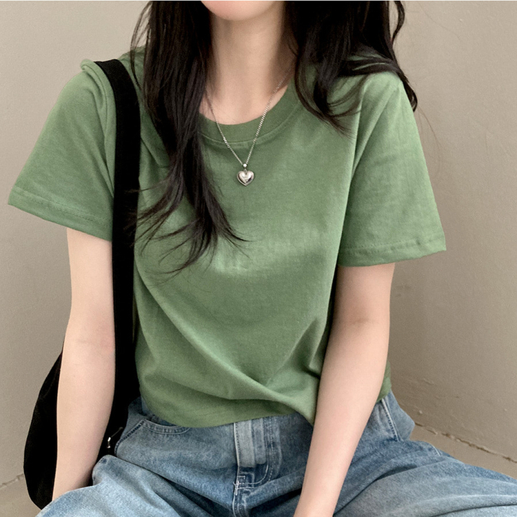 無地クロップ半袖Tシャツ(10color) MINT