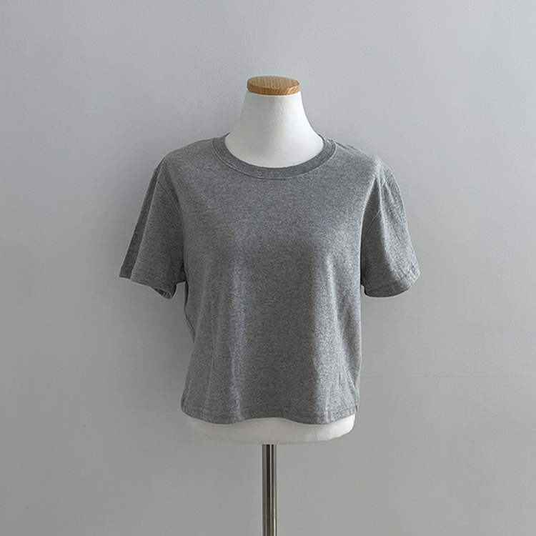 無地クロップ半袖Tシャツ(10color)