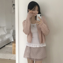 [면100%!필수템!]퓨어 프릴 레이어드 슬리브리스 민소매 나시 3color 화이트