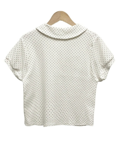 半袖Tシャツ ドットシャーリングボタンパフ半袖Tシャツ