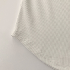 半袖Tシャツ ラウンドボタンセミクロップ半袖Tシャツ(7color)