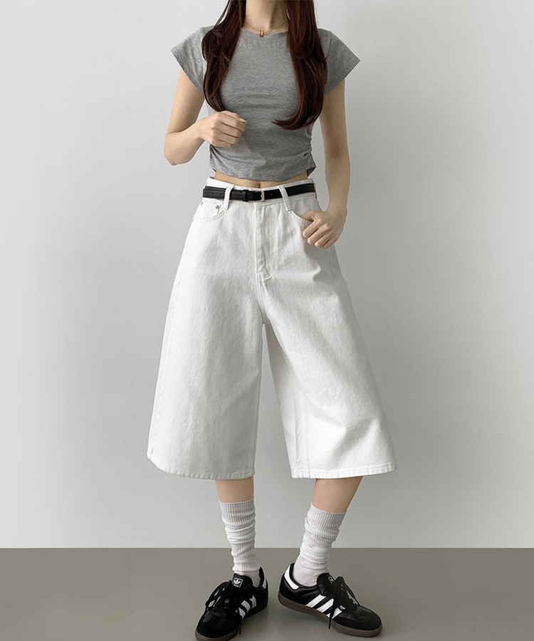 新品未使用 yonfa ヨンファ バミューダパンツ milk Sサイズ 新品未使用