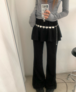 ファッション雑貨 ハートチェーンシルバーベルト SILVER