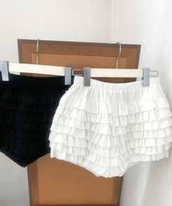ショートパンツ フリルトティアードミニパンツ