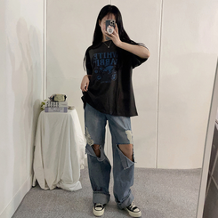 半袖Tシャツ プリンティング半袖Tシャツ CHARCOAL