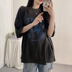 半袖Tシャツ プリンティング半袖Tシャツ CHARCOAL